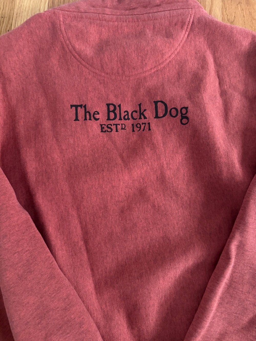 The Black Dog Red Pullover with Black Dog Graphic - Picture 8 of 10